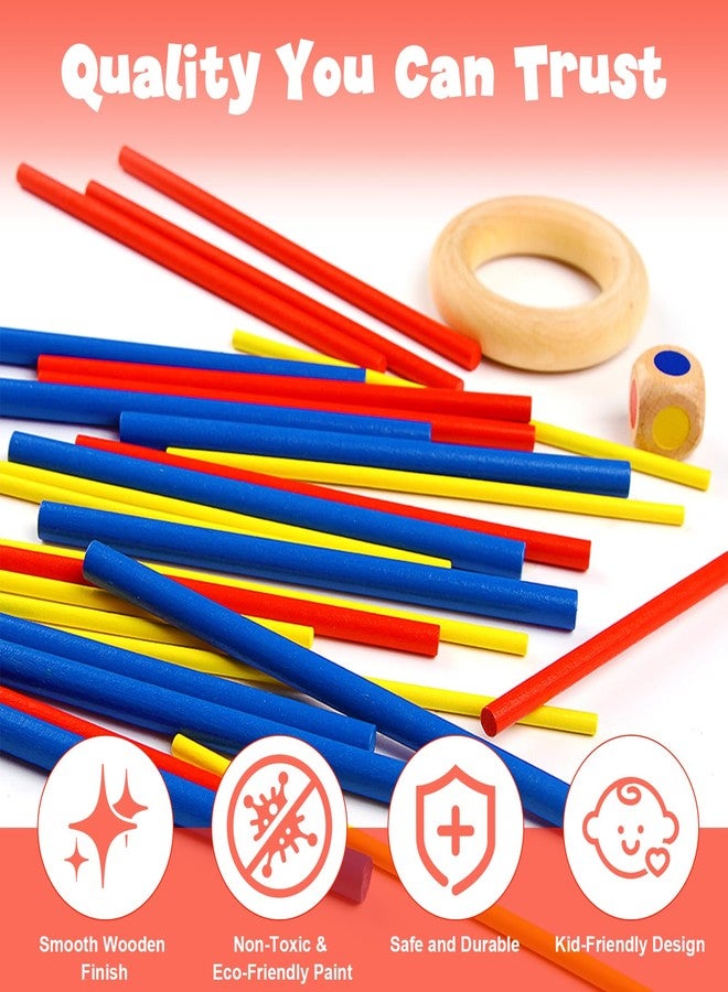 Wanheart Balance & Fun Wooden Stick Toys Family Game for Kids, Adults & Seniors - Enhances Coordination, Focus & Patience Training - Perfect for Family Gatherings, Parties & Travel - Image 2